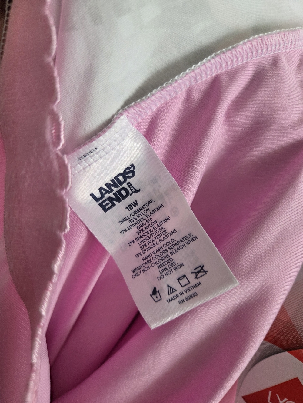 Lands End Padded Floral Tropical Tankini Swim Suit Top NWT Size 18W - Picture 6 of 7